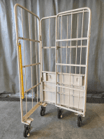 【セール対象品】【美品中古】カゴ台車　W800×D600×H1700　マキテック製　床板鉄製