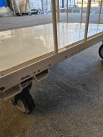 【セール対象品】【美品中古】カゴ台車　W800×D600×H1700　マキテック製　床板鉄製