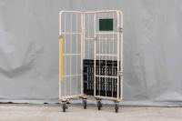 【販売終了】【中古】カゴ台車　W850×D650×H1700　マキテック製