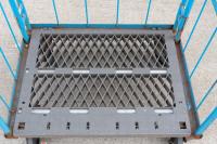 【販売終了】【中古】カゴ台車　W800×D600×H1700　ブルー