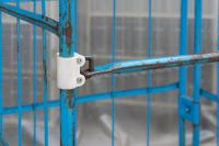 【販売終了】【中古】カゴ台車　W800×D600×H1700　ブルー