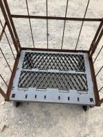 【販売終了】【中古】カゴ台車　W800×D600×H1700　ブラウン　看板なし