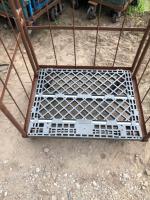 【販売終了】【中古】カゴ台車　W800×D600×H1700　ブラウン【限定3台】