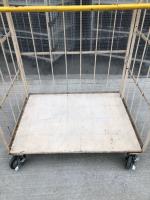 【販売終了】【中古】カゴ台車　W1100×D800×H1700　床板鉄製【限定1台】