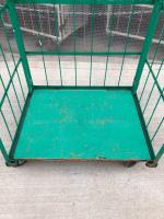 【販売終了】【中古】カゴ台車　W1000×D800×H1700　床板鉄製　ストッパー無し【限定2台】