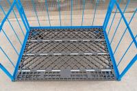 【販売終了】【美品中古】カゴ台車　W1100×D800×H2000　ブルー【台数割引あり】