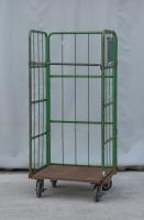 【販売終了】【中古】カゴ台車　W800×D600×H1700　床板鉄製【引取限定商品】