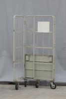 【販売終了】【中古】カゴ台車　W800×D600×H1700　床板鉄製