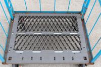 【販売終了】【中古】カゴ台車　W800×D600×H1700　ブルー