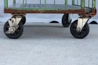 【販売終了】【中古】カゴ台車　W850×D650×H1700　グリーン　メーカー混在