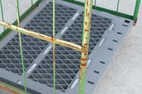 【販売終了】【中古】カゴ台車　W850×D650×H1700　グリーン　メーカー混在