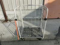 【販売終了】【中古】カゴ台車　W850×D650×H1250　メーカー混在【背の低いカゴ台車】