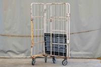【販売終了】【中古】カゴ台車　W850×D650×H1700【引取限定商品】