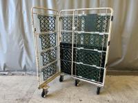 【販売終了】【中古】カゴ台車　W1100×D800×H1700　面材付き