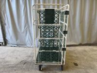 【販売終了】【中古】カゴ台車　W1100×D800×H1700　面材付き