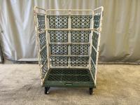 【販売終了】【中古】カゴ台車　W1100×D800×H1700　面材付き【引取限定商品】