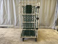 【販売終了】【中古】カゴ台車　W1100×D800×H1700　面材付き【引取限定商品】