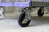 【中古】カゴ台車　パープル　W1100×D800×H1700　メーカー混在