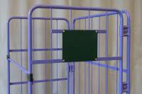 【中古】カゴ台車　パープル　W1100×D800×H1700　メーカー混在