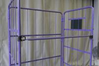 【中古】カゴ台車　パープル　W1100×D800×H1700　メーカー混在