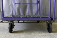 【中古】カゴ台車　パープル　W1100×D800×H1700　メーカー混在
