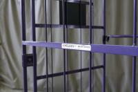 【中古】カゴ台車　パープル　W1100×D800×H1700　メーカー混在