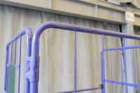 【中古】カゴ台車　パープル　W1100×D800×H1700　メーカー混在