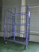 【販売終了】【中古】カゴ台車　上下観音扉付き　W1100×D800×H1700【数量限定！】