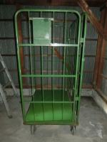 【販売終了】【中古訳あり品】カゴ台車　W1100×D800×H1700　床板鉄製【限定1台】