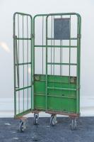 【販売終了】【中古】カゴ台車　W800×D600×H1700　床板鉄製【限定1台】