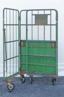 【販売終了】【中古】カゴ台車　W940×D800×H1700　床板鉄製【限定1台】