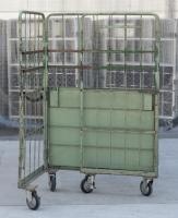 【販売終了】【中古】カゴ台車　W1100×D800×H1700　床板鉄製【引取限定商品】【限定2台】