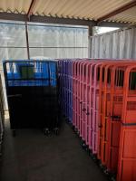 【販売終了】【中古】カゴ台車　W1100×D1000×H1700　床板鉄製　カラー混在