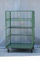 【販売終了】【中古】カゴ台車　W1100×D1100×H1700　床板鉄製【限定1台！】