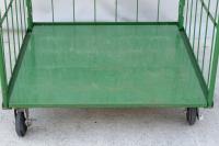 【販売終了】【中古】カゴ台車　W1100×D1100×H1700　床板鉄製【限定1台！】