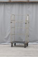 【販売終了】【中古】カゴ台車　W850×D600×H1700　2輪自在固定変換仕様キャスター【限定1台！】