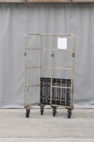 【販売終了】【中古】カゴ台車　W850×D600×H1700　2輪自在固定変換仕様キャスター【限定1台！】