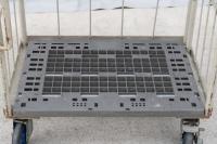 【販売終了】【中古】カゴ台車　W850×D600×H1700　2輪自在固定変換仕様キャスター【限定1台！】