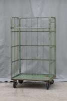 【販売終了】【中古】カゴ台車　W940×D800×H1700　床板鉄製【限定1台！】