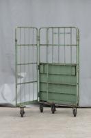 【販売終了】【中古】カゴ台車　W940×D800×H1700　床板鉄製【限定1台！】
