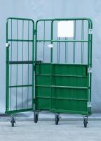 【販売終了】【中古】カゴ台車　W1100×D800×H1700　床板鉄製