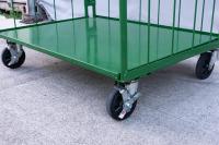 【販売終了】【中古】カゴ台車　W1100×D800×H1700　床板鉄製