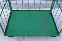 【販売終了】【中古】カゴ台車　W1100×D800×H1700　床板鉄製　2輪固定キャスター