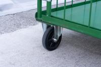 【販売終了】【中古】カゴ台車　W1100×D800×H1700　床板鉄製　2輪固定キャスター