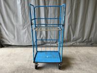 【販売終了】【中古】中間棚一体型カゴ台車　W800×D600×H1700【限定1台！】