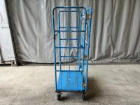 【販売終了】【中古】中間棚一体型カゴ台車　W800×D600×H1700【限定1台！】