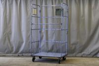 【販売終了】【中古】カゴ台車　ブルー　W1100×D800×H2000