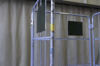 【販売終了】【中古】カゴ台車　ブルー　W1100×D800×H2000