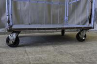 【販売終了】【中古】カゴ台車　ブルー　W1100×D800×H2000