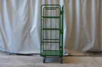 【販売終了】【中古】カゴ台車　W850×D650×H1700　床板鉄製　2輪固定キャスター